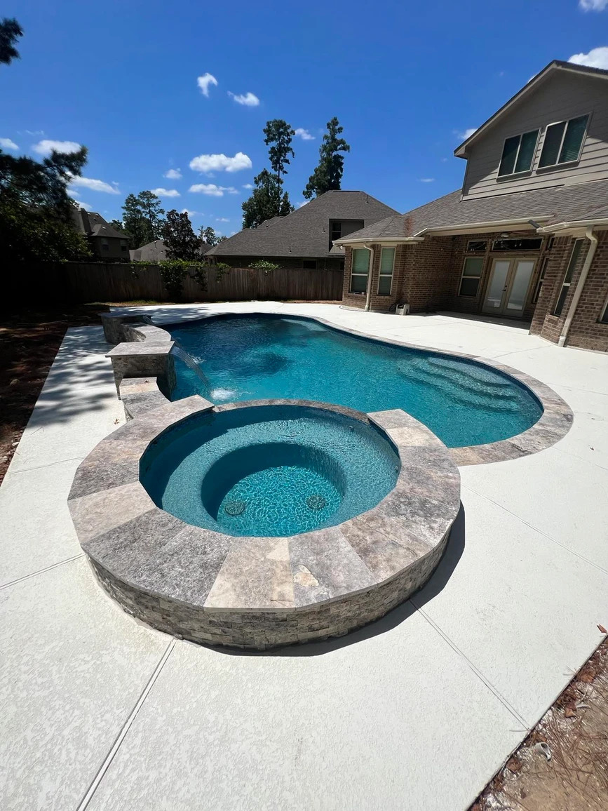 pool with a new coating
