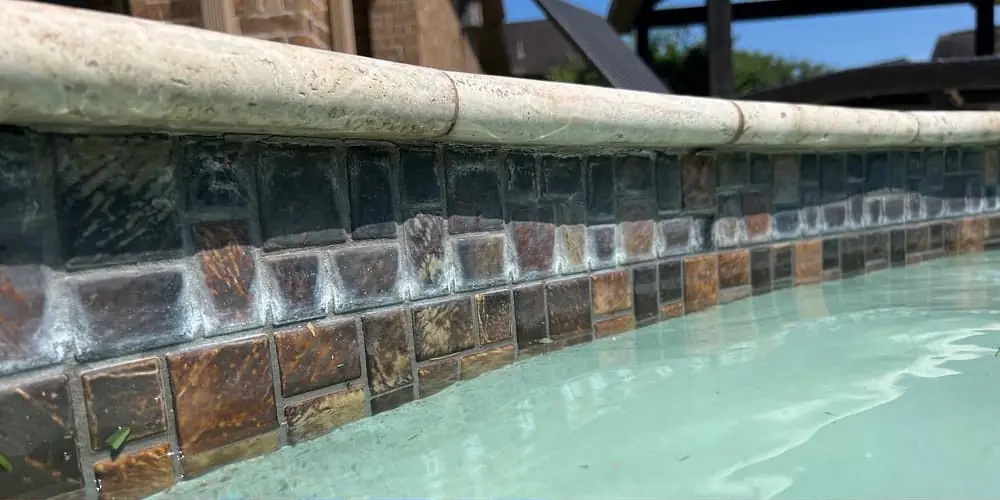 Before: Waterline tile cleaning (project photo)